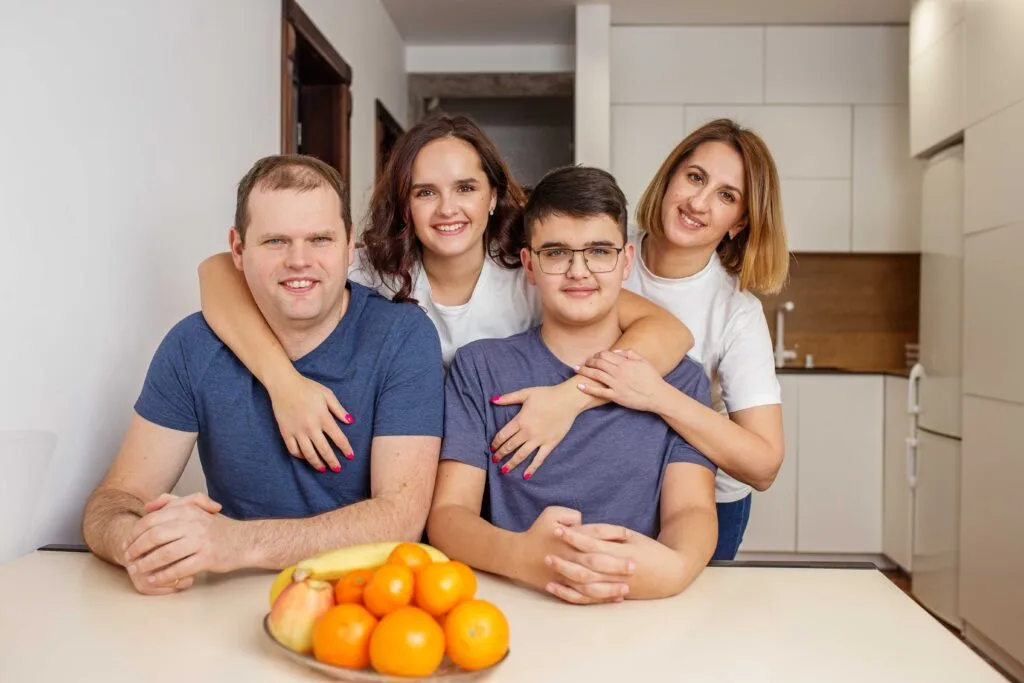 Special needs family with strong support network of friends and community members