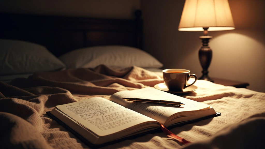 A special needs mom journaling at night — a simple self-care practice that supports emotional wellbeing