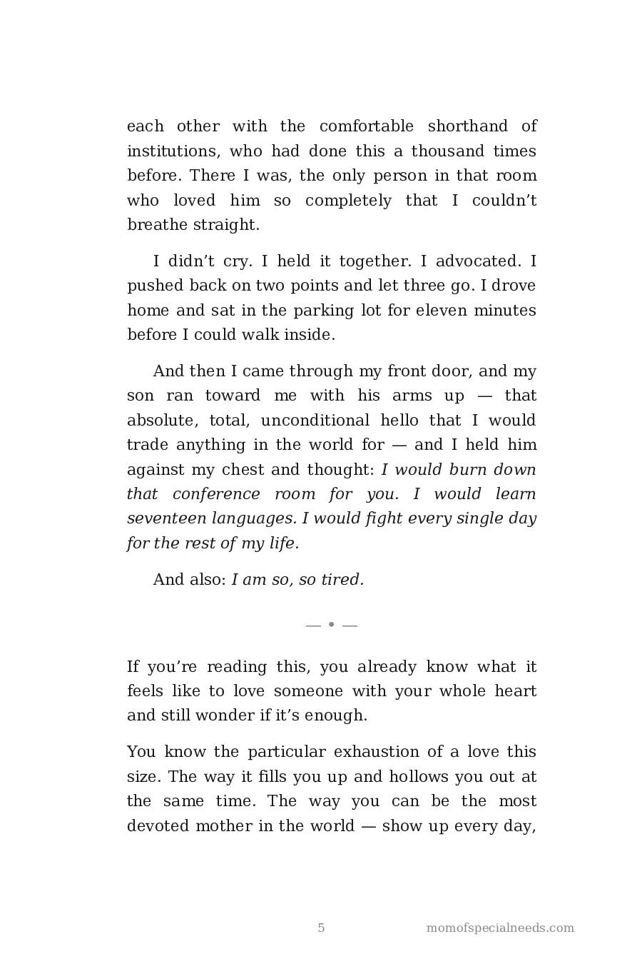 Sample page 5 from Boundless Love: Nurturing the Emotional Growth of Special Needs Children