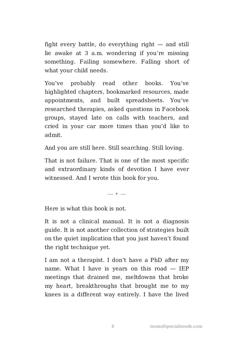 Sample page 6 from Boundless Love: Nurturing the Emotional Growth of Special Needs Children