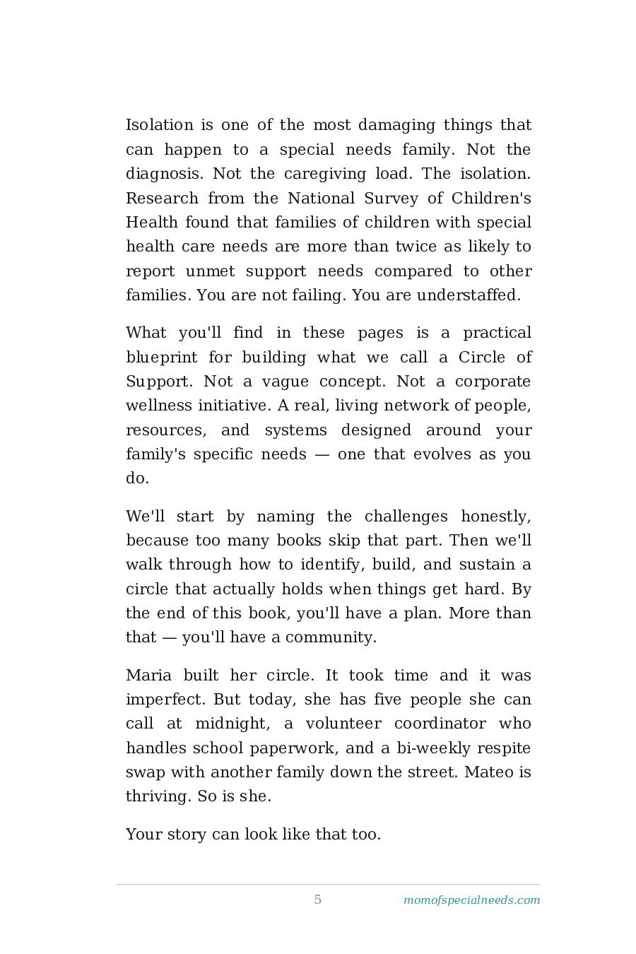 Sample page 5 from Circles of Support: Building Strong Networks for Special Needs Families