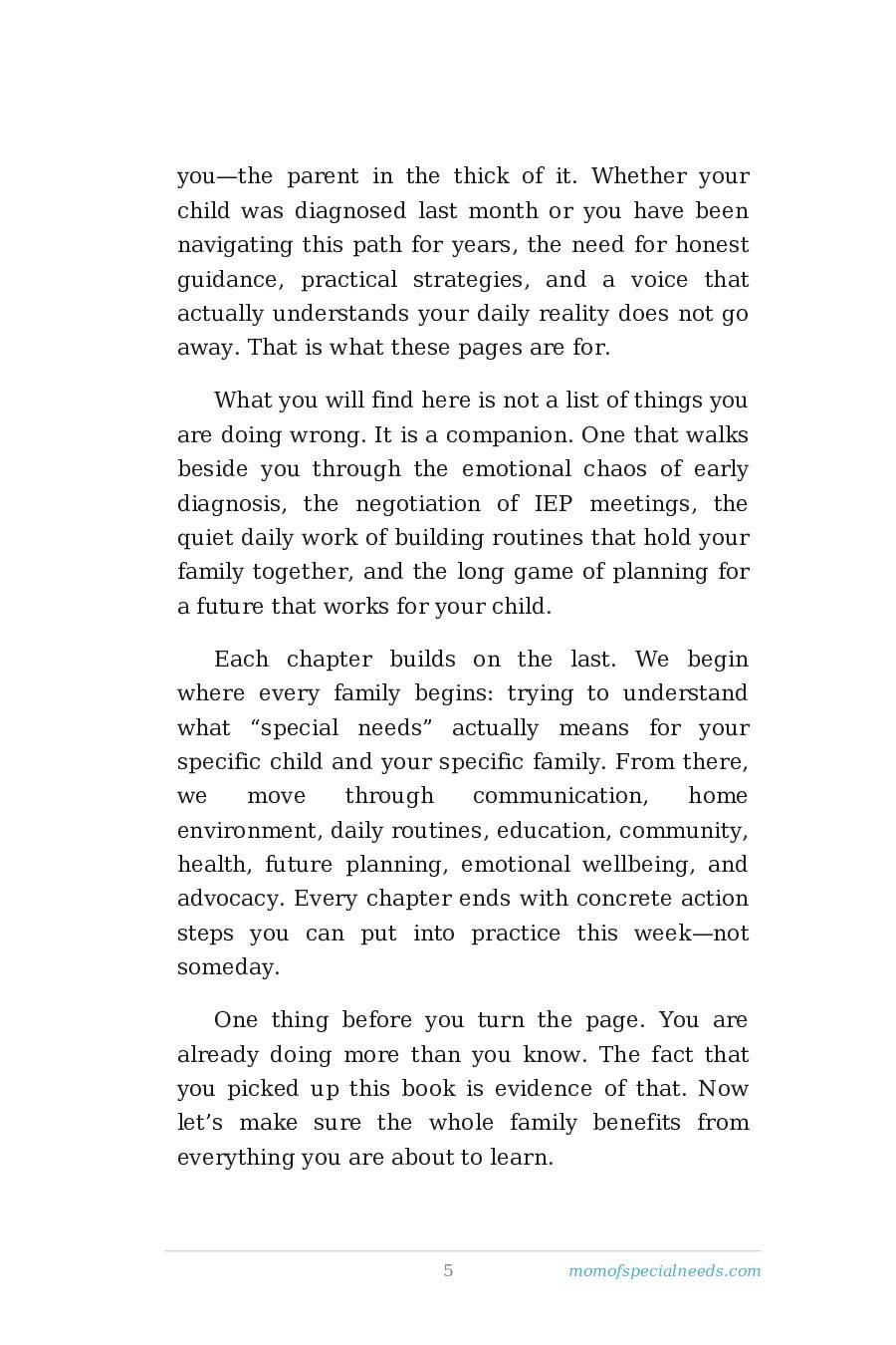 Sample page 5 from Journey Together: The Role of Family in Special Needs Parenting