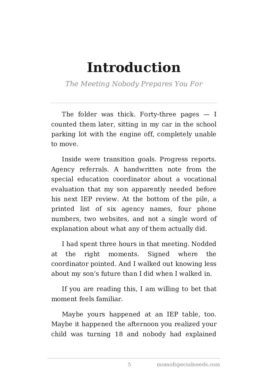 Sample page 5 from The Employment Journey: Real Work for Your Special Needs Adult