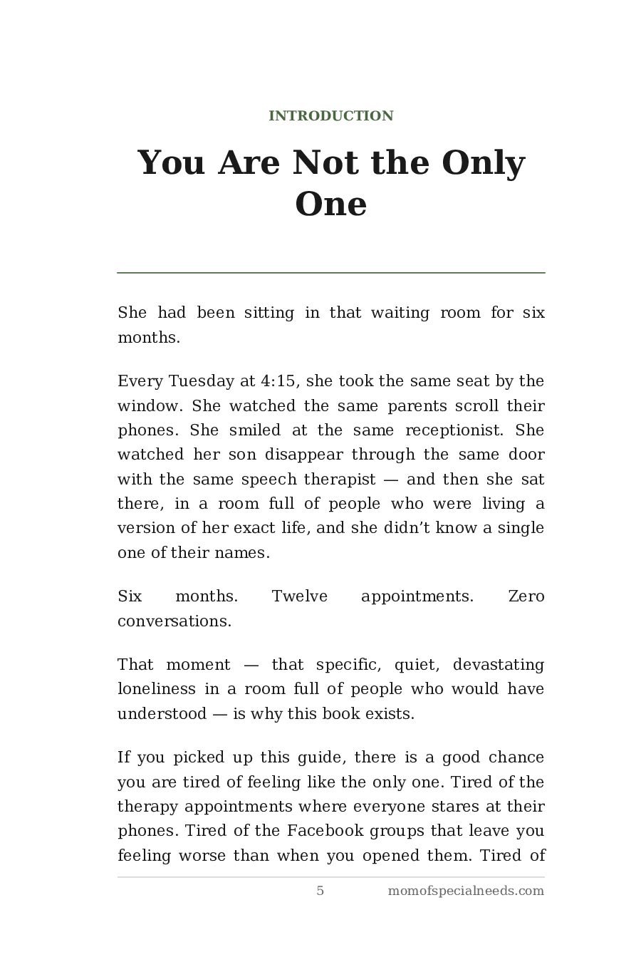 Sample page 5 from The Power of Connection: How to Forge Bonds in the Special Needs Community