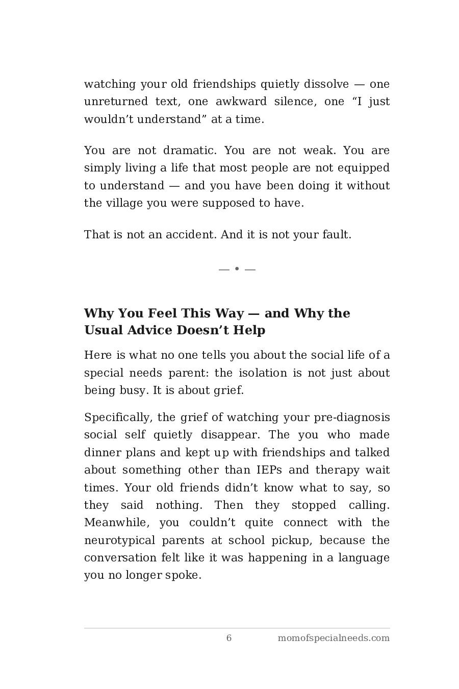 Sample page 6 from The Power of Connection: How to Forge Bonds in the Special Needs Community