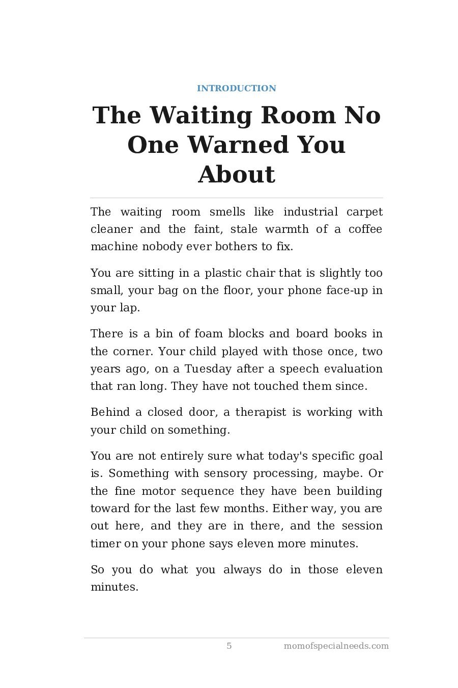 Sample page 5 from Therapy Overload: Build the Right Plan and Reclaim Your Family's Life