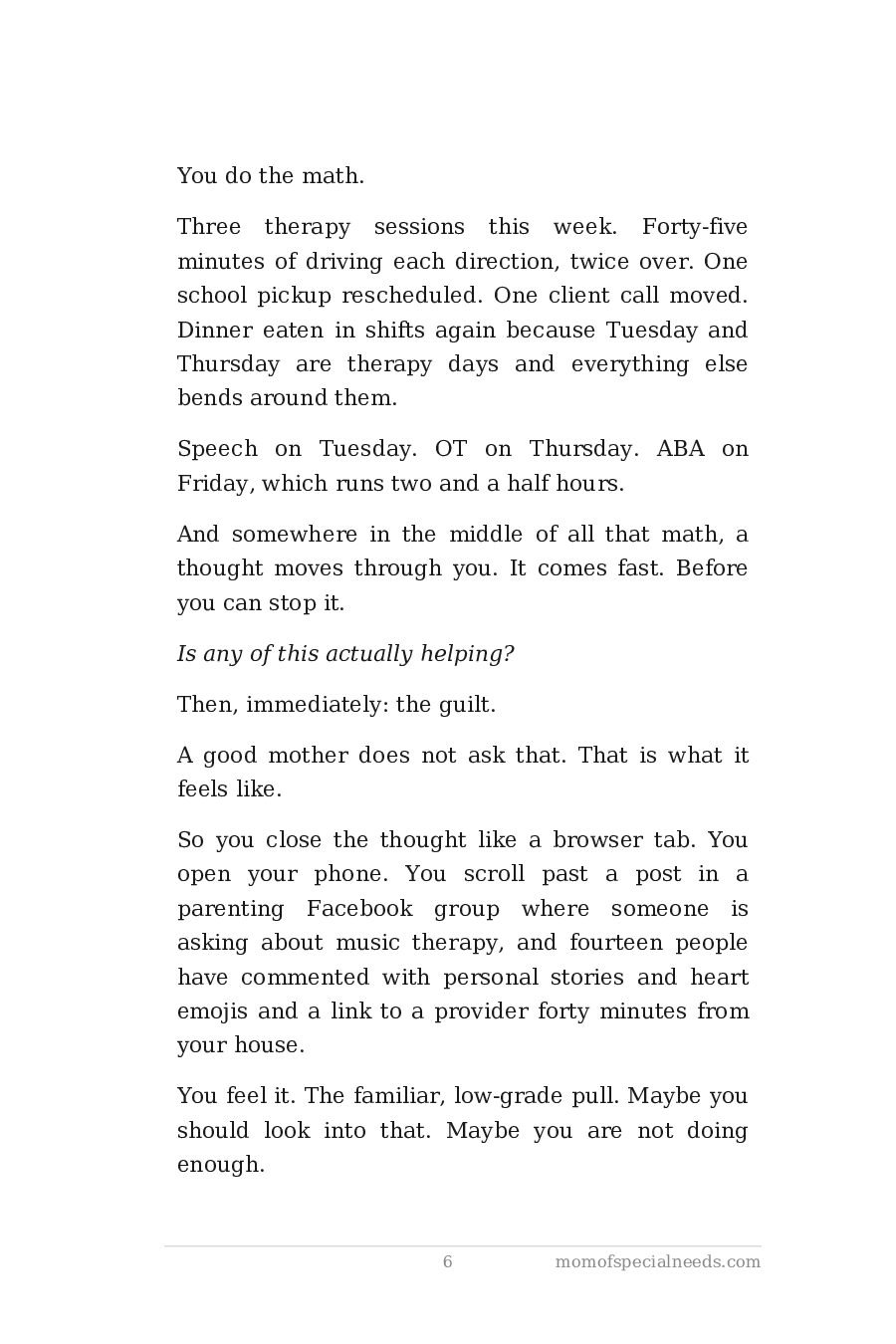 Sample page 6 from Therapy Overload: Build the Right Plan and Reclaim Your Family's Life